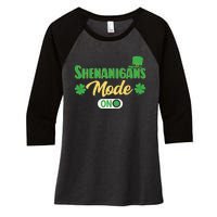 Leprechaun Saint Patrick's Day Funny Shenanigans Women's Tri-Blend 3/4-Sleeve Raglan Shirt