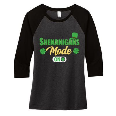 Leprechaun Saint Patrick's Day Funny Shenanigans Women's Tri-Blend 3/4-Sleeve Raglan Shirt