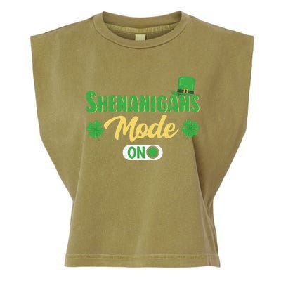 Leprechaun Saint Patrick's Day Funny Shenanigans Garment-Dyed Women's Muscle Tee