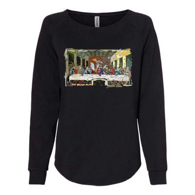 Last Supper Painting Christmas Christian Jesus Style Womens California Wash Sweatshirt