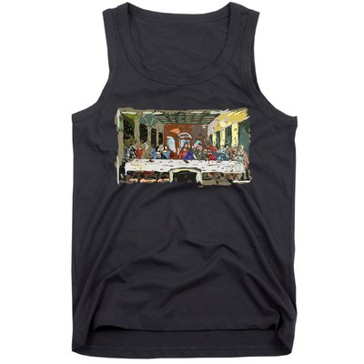 Last Supper Painting Christmas Christian Jesus Style Tank Top