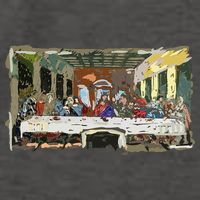 Last Supper Painting Christmas Christian Jesus Style Vector Backpack