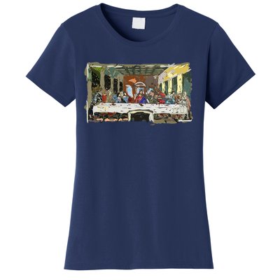 Last Supper Painting Christmas Christian Jesus Style Women's T-Shirt