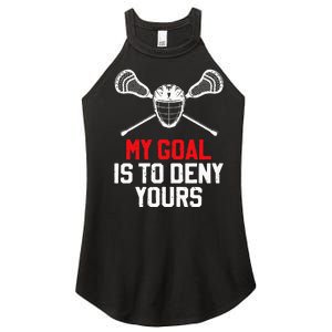 Lacrosse Sport Player Coach Funny Lacrosse Mom Dad Team Joke Women's Perfect Tri Rocker Tank