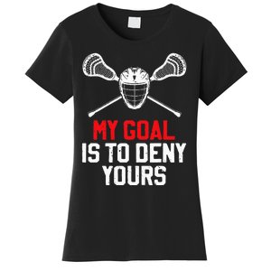 Lacrosse Sport Player Coach Funny Lacrosse Mom Dad Team Joke Women's T-Shirt