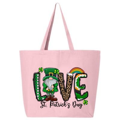 Love St. PatrickS Day Gnome And Shamrock Rainbow 25L Jumbo Tote