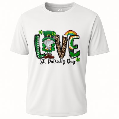 Love St. PatrickS Day Gnome And Shamrock Rainbow Performance Shirt