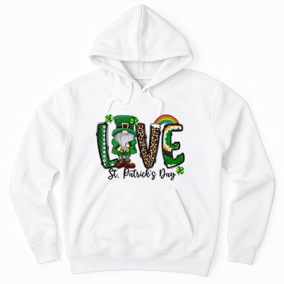 Love St. PatrickS Day Gnome And Shamrock Rainbow Hoodie