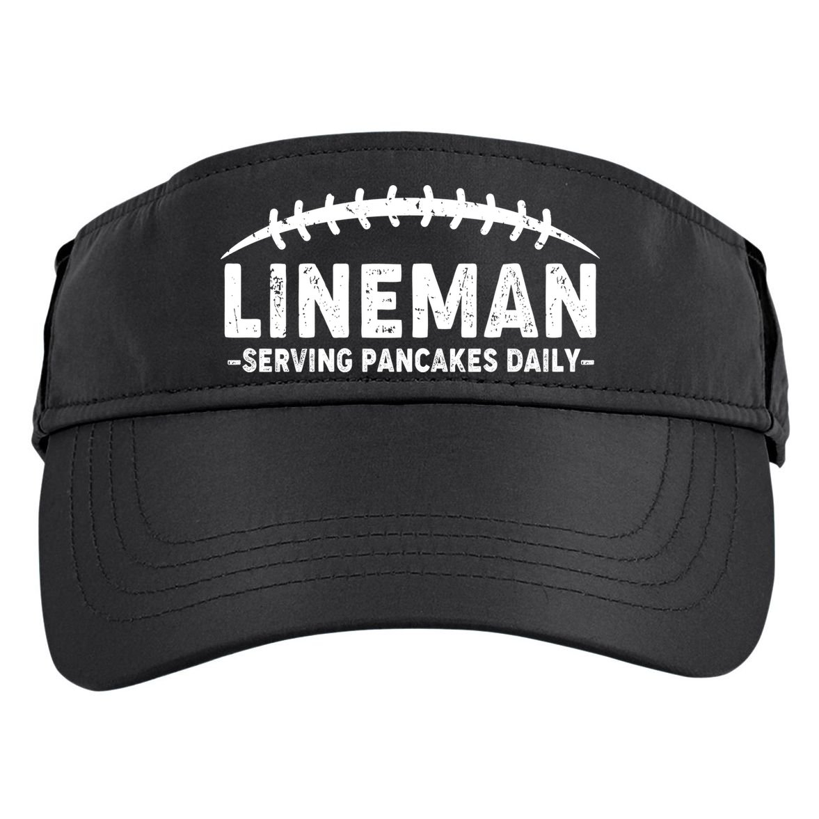Lineman Serving Pancakes Daily Football Adult Drive Performance Visor