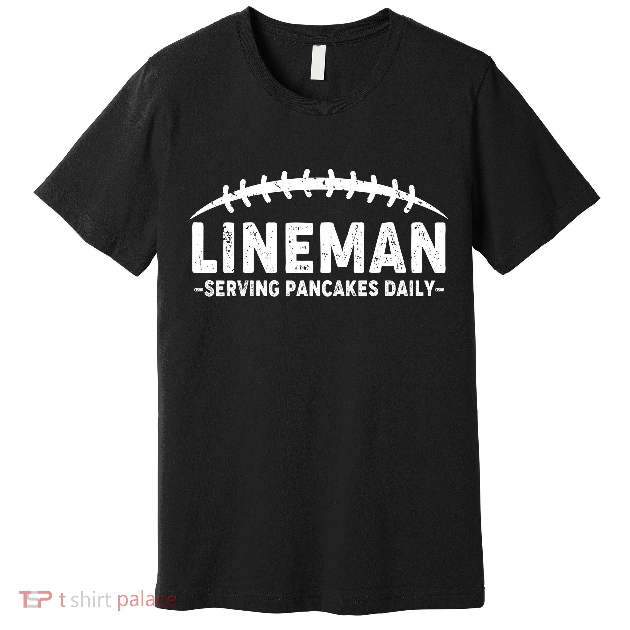 Lineman Serving Pancakes Daily Football Premium T-Shirt