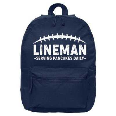 Lineman Serving Pancakes Daily Football 16 in Basic Backpack