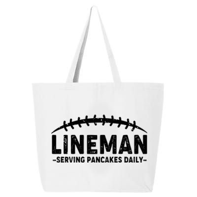 Lineman Serving Pancakes Daily Football 25L Jumbo Tote