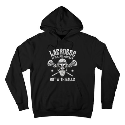 Lacrosse Saying Player Team Trainer Lacrosse Ball Hoodie