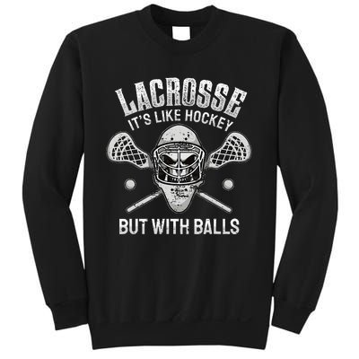 Lacrosse Saying Player Team Trainer Lacrosse Ball Sweatshirt