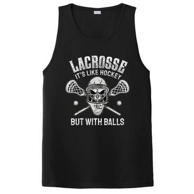 Lacrosse Saying Player Team Trainer Lacrosse Ball PosiCharge Competitor Tank