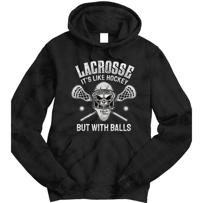 Lacrosse Saying Player Team Trainer Lacrosse Ball Tie Dye Hoodie