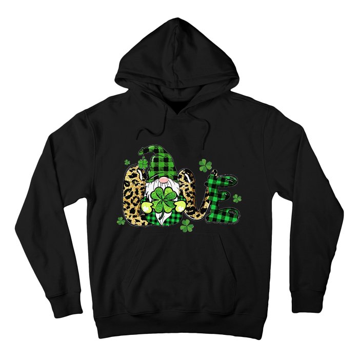 LOVE St Patricks Day Gnomes Shamrock For Women Hoodie