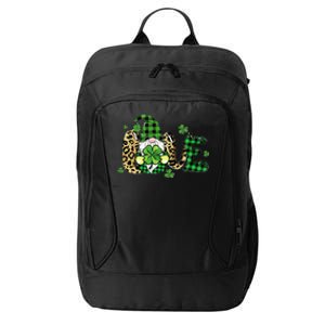 LOVE St Patricks Day Gnomes Shamrock For Women City Backpack