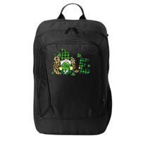 LOVE St Patricks Day Gnomes Shamrock For Women City Backpack