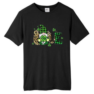 LOVE St Patricks Day Gnomes Shamrock For Women Tall Fusion ChromaSoft Performance T-Shirt