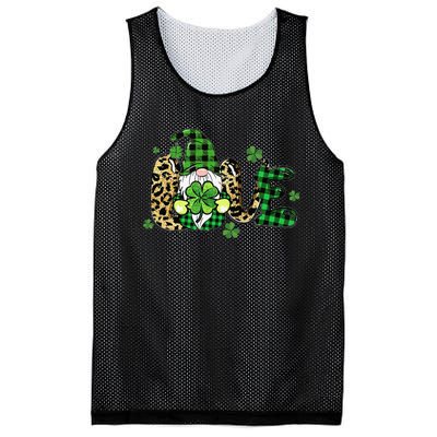 LOVE St Patricks Day Gnomes Shamrock For Women Mesh Reversible Basketball Jersey Tank