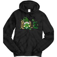 LOVE St Patricks Day Gnomes Shamrock For Women Tie Dye Hoodie