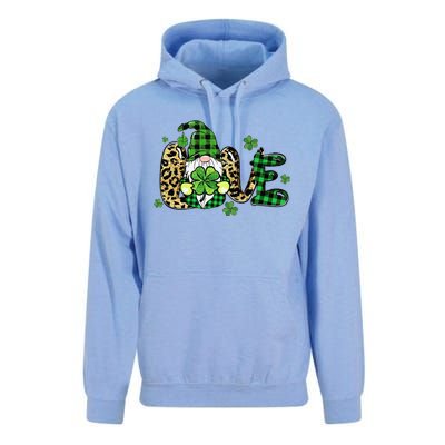 LOVE St Patricks Day Gnomes Shamrock For Women Unisex Surf Hoodie