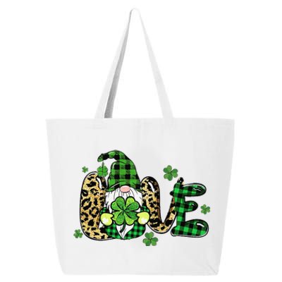 LOVE St Patricks Day Gnomes Shamrock For Women 25L Jumbo Tote