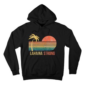 Lahaina Strong Palm Tree And Sunset Hoodie