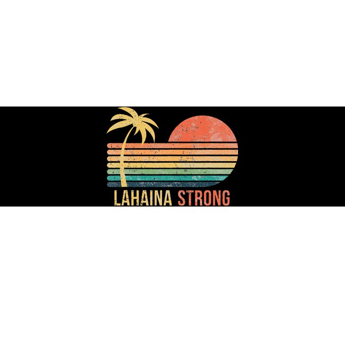 Lahaina Strong Palm Tree And Sunset Bumper Sticker