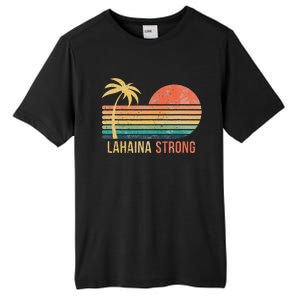 Lahaina Strong Palm Tree And Sunset Tall Fusion ChromaSoft Performance T-Shirt