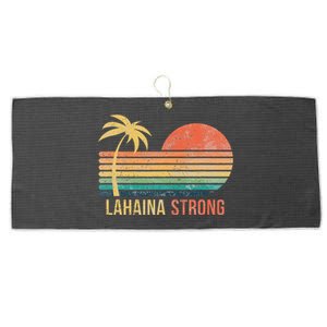 Lahaina Strong Palm Tree And Sunset Large Microfiber Waffle Golf Towel