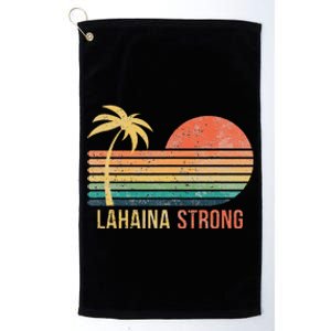 Lahaina Strong Palm Tree And Sunset Platinum Collection Golf Towel