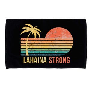 Lahaina Strong Palm Tree And Sunset Microfiber Hand Towel