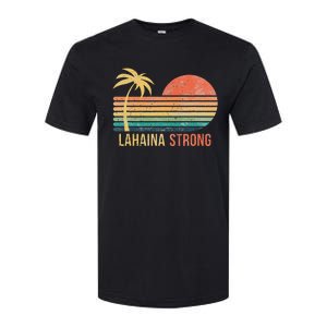 Lahaina Strong Palm Tree And Sunset Softstyle CVC T-Shirt