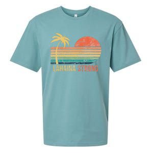 Lahaina Strong Palm Tree And Sunset Sueded Cloud Jersey T-Shirt