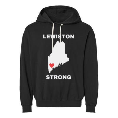 Lewiston Strong Pray For Lewiston Garment-Dyed Fleece Hoodie