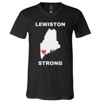 Lewiston Strong Pray For Lewiston V-Neck T-Shirt