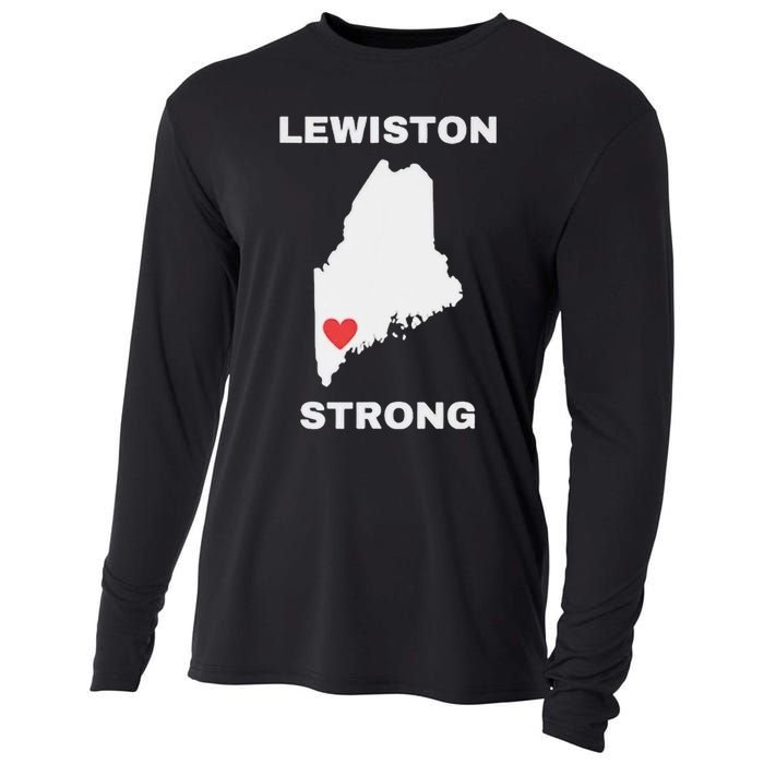 Lewiston Strong Pray For Lewiston Cooling Performance Long Sleeve Crew