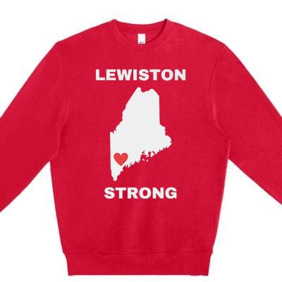 Lewiston Strong Pray For Lewiston Premium Crewneck Sweatshirt