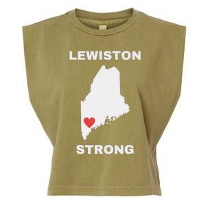 Lewiston Strong Pray For Lewiston Garment-Dyed Women's Muscle Tee