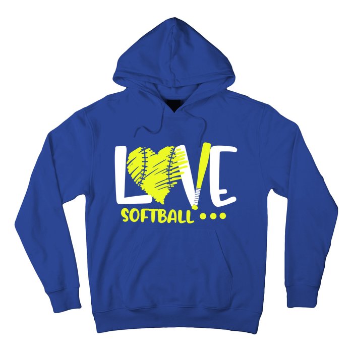 Love Softball Player N Athlete Coach Mom Dad Parent Gift Hoodie