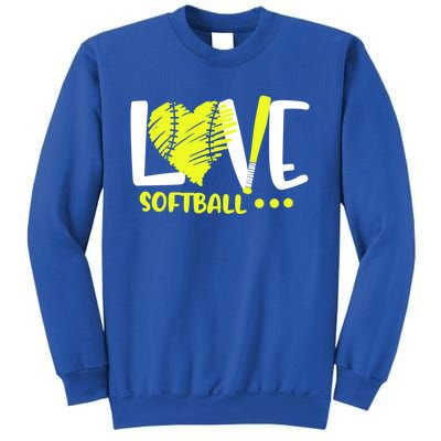 Love Softball Player N Athlete Coach Mom Dad Parent Gift Sweatshirt