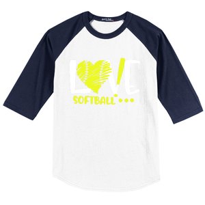 Love Softball Player N Athlete Coach Mom Dad Parent Gift Baseball Sleeve Shirt