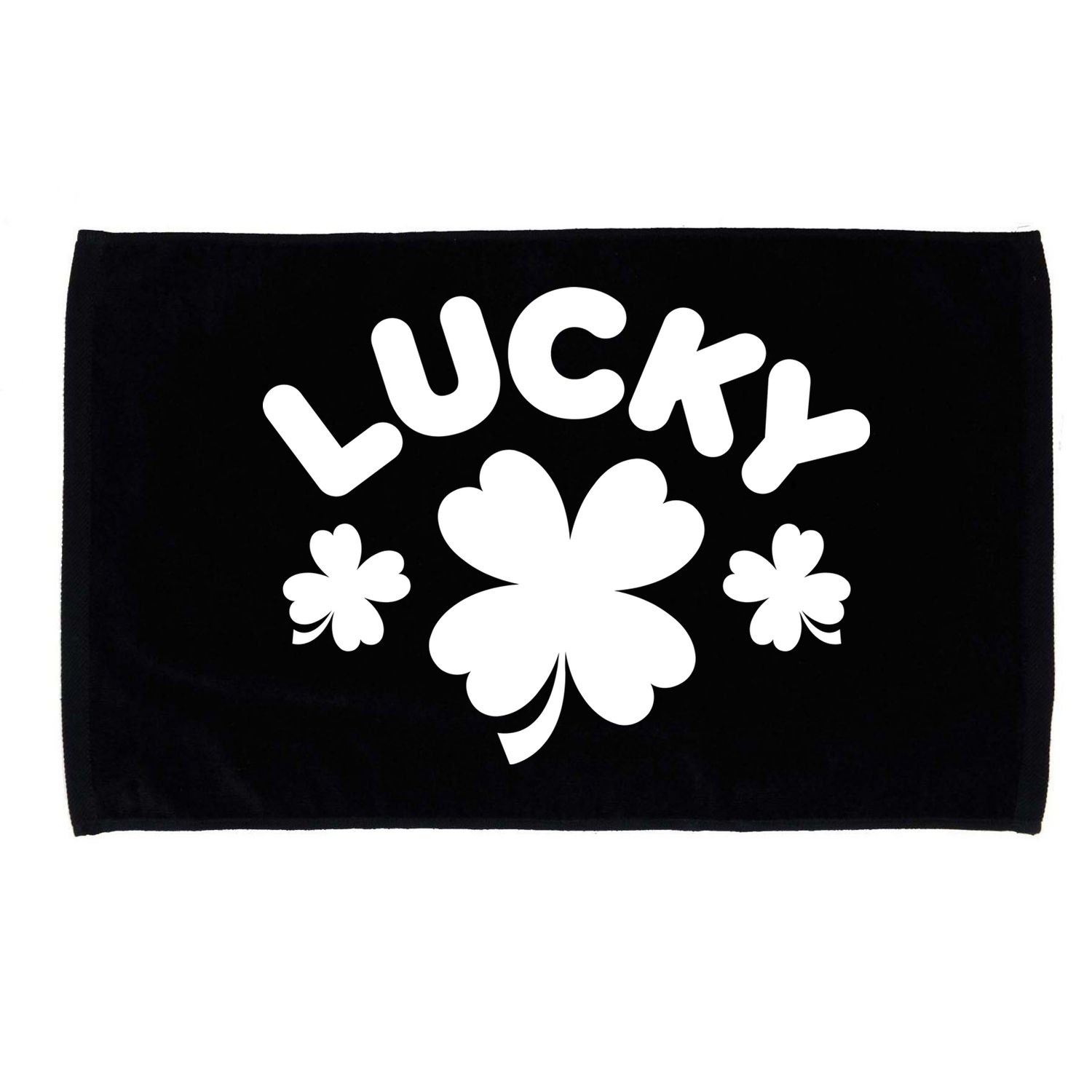 Lucky St Patricks Day Clover Festive Microfiber Hand Towel