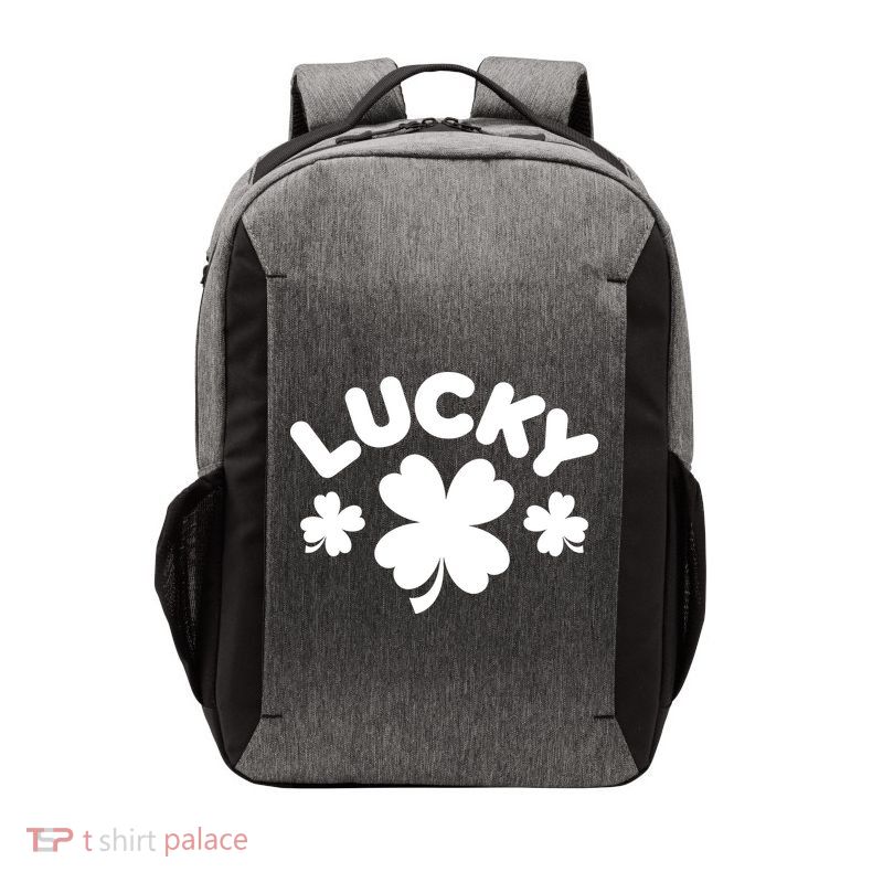 Lucky St Patricks Day Clover Festive Vector Backpack