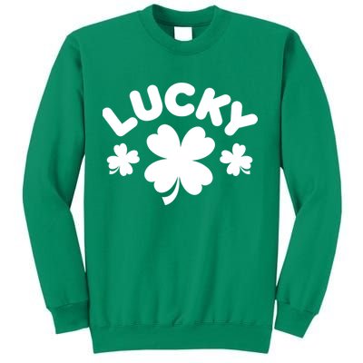 Lucky St Patricks Day Clover Festive Sweatshirt