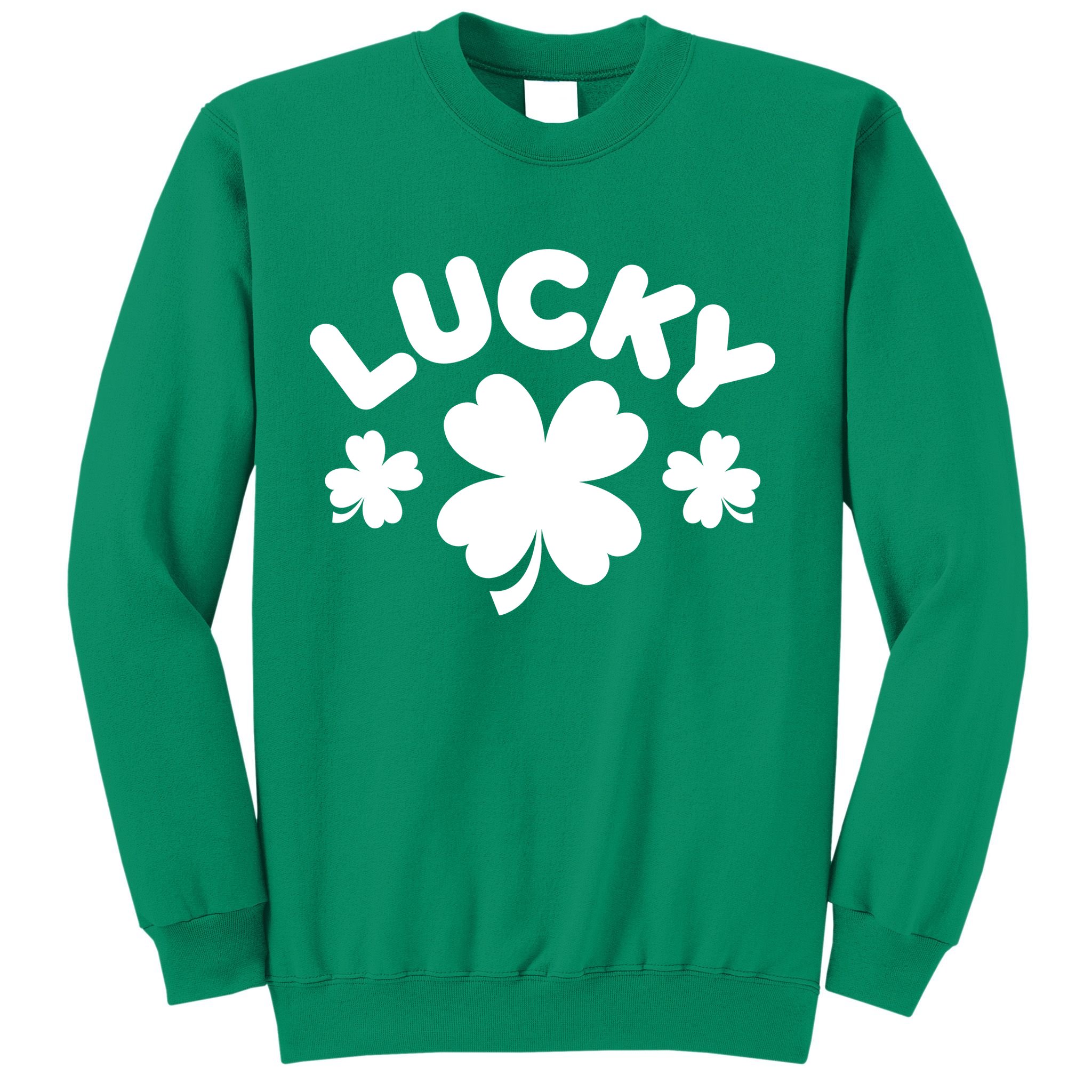 Lucky St Patricks Day Clover Festive Sweatshirt