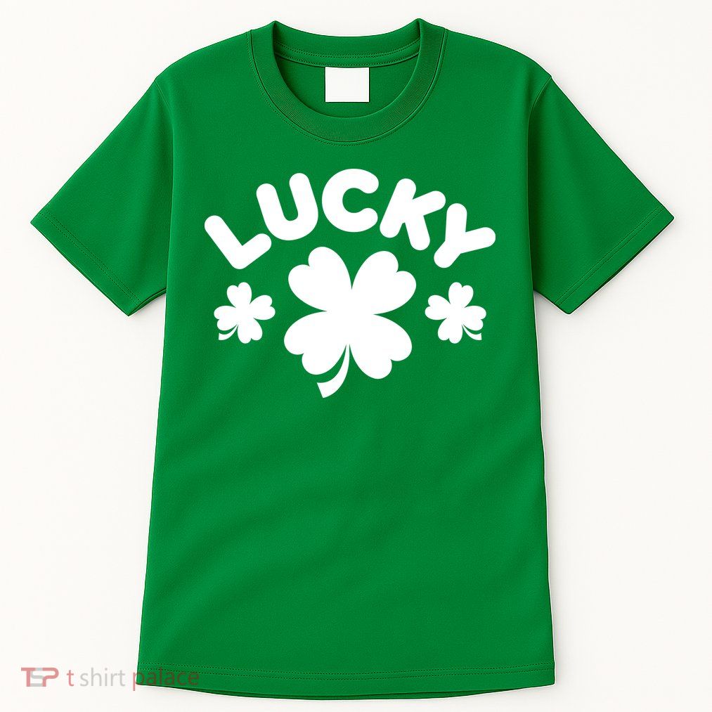 Lucky St Patricks Day Clover Festive Tall T-Shirt