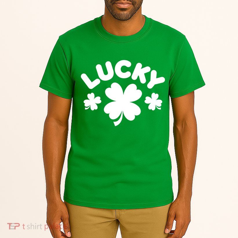 Lucky St Patricks Day Clover Festive Tall T-Shirt